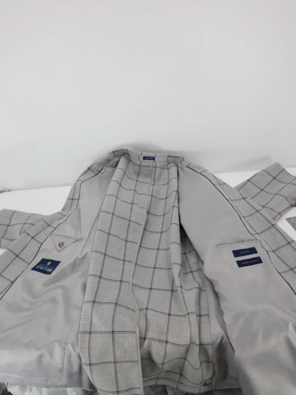 Stafford Sport Coat Mens 54 Big Short Seasonal Textures Wool Linen unstructured